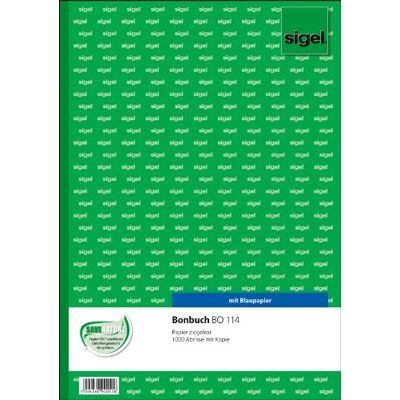 Sigel BO111 biljettbok A4 2 x 50 ark 1 000 biljetter med kolpapper ljusgrön Tegelröd Sigel BO111 biljettbok A4 2 x 50 ark 1 000 biljetter med kolpapper ljusgrön Tegelröd