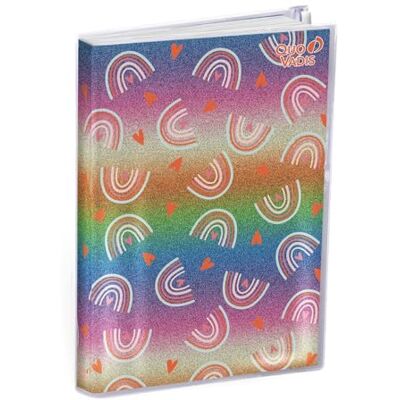 QUO VADIS Min universella dagbok med ficka med dragkedja skoldagbok 10 x 15 cm regnbåge år 2023-2024 QUO VADIS Min universella dagbok med ficka med dragkedja skoldagbok 10 x 15 cm regnbåge år 2023-2024