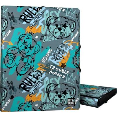 Grafoplás Grafoplas 3-fliksmapp, fodrad kartong, hårt omslag, foliostorlek, björndesign, bitar och Bobs Pop Up Design, mjuk att röra vid, FSC-certifierad, perfekt som skolmaterial Grafoplás Grafoplas 3-fliksmapp, fodrad kartong, hårt omslag, foliostorlek, björndesign, bitar och Bobs Pop Up Design, mjuk att röra vid, FSC-certifierad, perfekt som skolmaterial