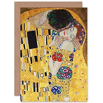 Artery8 Gustav Klimt The Kiss Fine Art gratulationskort plus kuvert tomt inuti Artery8 Gustav Klimt The Kiss Fine Art gratulationskort plus kuvert tomt inuti