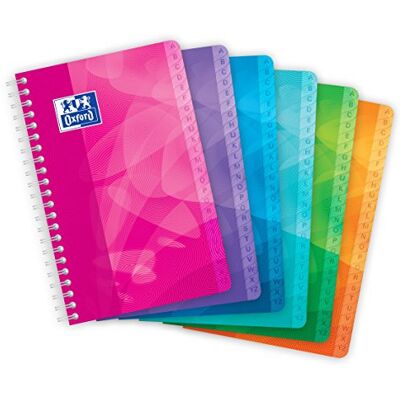 Oxford 400080692 – paket med 10 tum alfabéticos spiral med lock plast Oxford 400080692 – paket med 10 tum alfabéticos spiral med lock plast