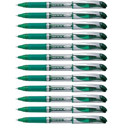 Pentel EnerGel BL57-D Gel-Ink kulspetspenna med lock 0,35 mm – grön (förpackning med 12) Pentel EnerGel BL57-D Gel-Ink kulspetspenna med lock 0,35 mm – grön (förpackning med 12)