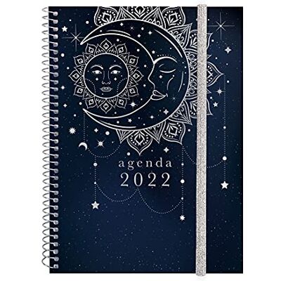 Finocam Agenda 2022 Veckovis horisontell, från januari 2022 till december 2022 (12 månader) E10-155x212mm Spiral Design Collection Moon Italiano Finocam Agenda 2022 Veckovis horisontell, från januari 2022 till december 2022 (12 månader) E10-155x212mm Spiral Design Collection Moon Italiano
