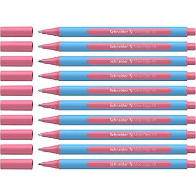 Schneider 15222 Slider Edge Pastell XB kulspetspenna (trekantsstift med linjebredd XB) 10 stycken flamingo Schneider 15222 Slider Edge Pastell XB kulspetspenna (trekantsstift med linjebredd XB) 10 stycken flamingo