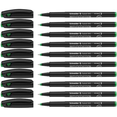 Schneider bläckrulle Topball 845, med stabil spets av rostfritt stål, 0,3 mm Grön Schneider bläckrulle Topball 845, med stabil spets av rostfritt stål, 0,3 mm Grön
