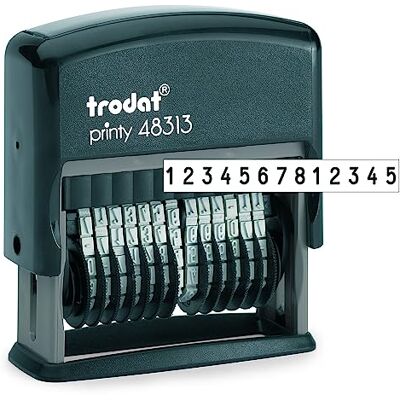 Trodat Printy Sifferstämpel 48313, 3 mm höjd, 13 banden Trodat Printy Sifferstämpel 48313, 3 mm höjd, 13 banden