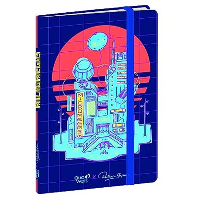 Quo Vadis Kollektion: Docteur Paper CARNET 21 linjerad med elastisk 15 x 21 cm stad Quo Vadis Kollektion: Docteur Paper CARNET 21 linjerad med elastisk 15 x 21 cm stad