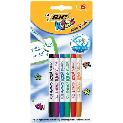 BIC Markery mini Kids Velleda 6 kolorów BIC Markery mini Kids Velleda 6 kolorów
