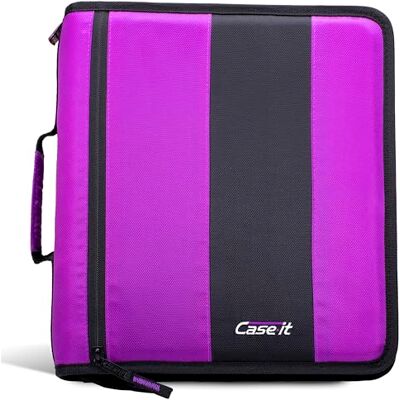Case it Case-It The Classic D-251 Konferenspärm med dragkedja, o-ring på 5 cm (2 tum), flera fickor, kapacitet för 350 ark, levereras med axelrem, mörklila (6-pack) Case it Case-It The Classic D-251 Konferenspärm med dragkedja, o-ring på 5 cm (2 tum), flera fickor, kapacitet för 350 ark, levereras med axelrem, mörklila (6-pack)