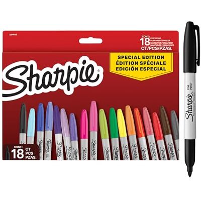 Sharpie set med permanenta markörpennor Begränsad utgåva med blandade färger Fin spets 18 st. markörpennor Tillbaka till skolan-set Sharpie set med permanenta markörpennor Begränsad utgåva med blandade färger Fin spets 18 st. markörpennor Tillbaka till skolan-set