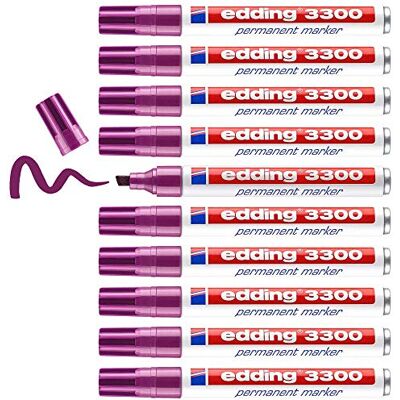 edding 3300 – 20 – Låda med 10 permanenta markörer, mejselspets, 1–5 mm (1–5 mm) edding 3300 – 20 – Låda med 10 permanenta markörer, mejselspets, 1–5 mm (1–5 mm)