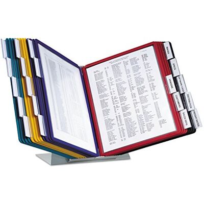 Durable Hållbar Vario 20-panels skrivbordsreferenssystem, blandade färgkanter (536100), svart Durable Hållbar Vario 20-panels skrivbordsreferenssystem, blandade färgkanter (536100), svart