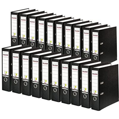 FALKEN vegan PP spakvalv filer, A4, 8 cm rygg svart, förpackning 20 FALKEN vegan PP spakvalv filer, A4, 8 cm rygg svart, förpackning 20
