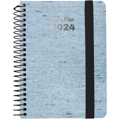 Grafoplás Agenda Dag Page 2024 A6 Ecojeans Blå Svenska Spiral 10,5x16,5cm Återvunnen Denim Fodrad Hårt lock Elastisk stängning Perfekt för att planera ditt år Grafoplás Agenda Dag Page 2024 A6 Ecojeans Blå Svenska Spiral 10,5x16,5cm Återvunnen Denim Fodrad Hårt lock Elastisk stängning Perfekt för att planera ditt år