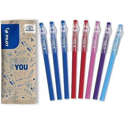 PILOT FriXion Ball Stick 8-pack pennor raderbart gelbläck 3 blå, 2 röda, 1 rosa, 1 lila, 1 blå FriXion-pennan ekonomisk för förvaring skolmaterial PILOT FriXion Ball Stick 8-pack pennor raderbart gelbläck 3 blå, 2 röda, 1 rosa, 1 lila, 1 blå FriXion-pennan ekonomisk för förvaring skolmaterial