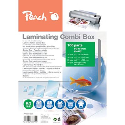 Peach Lamineringsfolier A4, A5, A6 ekonomiset – 80 mic – 100 fickor – glänsande – kompatibla med laminatorer från alla varumärkestillverkare – PPC500-03A Peach Lamineringsfolier A4, A5, A6 ekonomiset – 80 mic – 100 fickor – glänsande – kompatibla med laminatorer från alla varumärkestillverkare – PPC500-03A