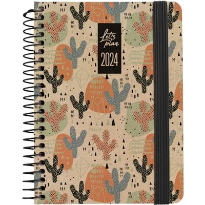 Grafoplás Dagbok Årlig sida 2024 A6 16,5x10,5cm Svenska Modell Design Cactus Natur-serien Hårt lock Kraftpapper och 100% återvunnen kartong Elastisk stängning Grafoplás Dagbok Årlig sida 2024 A6 16,5x10,5cm Svenska Modell Design Cactus Natur-serien Hårt lock Kraftpapper och 100% återvunnen kartong Elastisk stängning