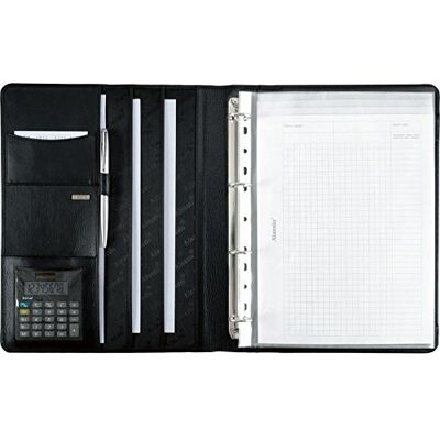 ALASSIO 30058-1 – ringpärm CREMONA II i DIN A4-format, skrivmapp av nappaläder, dokumentmapp i svart, mapp ca 32 x 25 x 2 cm, med miniräknare ALASSIO 30058-1 – ringpärm CREMONA II i DIN A4-format, skrivmapp av nappaläder, dokumentmapp i svart, mapp ca 32 x 25 x 2 cm, med miniräknare