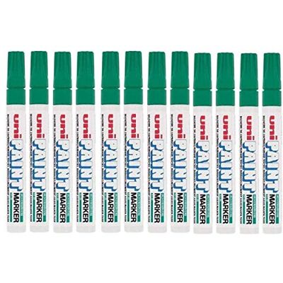 uni-ball Färgmarkör med medium kulspets – grön (paket med 12) uni-ball Färgmarkör med medium kulspets – grön (paket med 12)