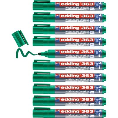 edding 363 whiteboardmarker – grön – låda med 10 pennor – rund spets 1-5 mm – torkas bort utan vatten – för whiteboard, blädderblock, anslagstavla, memo-tavla – sketcher – går att fylla på edding 363 whiteboardmarker – grön – låda med 10 pennor – rund spets 1-5 mm – torkas bort utan vatten – för whiteboard, blädderblock, anslagstavla, memo-tavla – sketcher – går att fylla på