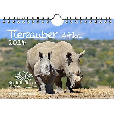 Seelenzauber Djurmagi Afrika DIN A5 väggkalender för 2024 olika djur från Afrika – sjömagi Seelenzauber Djurmagi Afrika DIN A5 väggkalender för 2024 olika djur från Afrika – sjömagi