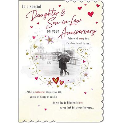 Piccadilly Greetings Traditionella årsdagskort dotter & svärsyster – 23 x 15 cm – Piccadilly Greetings Traditionella årsdagskort dotter & svärsyster – 23 x 15 cm –
