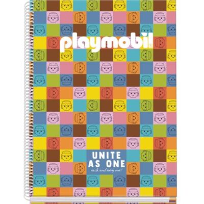 DOHE Skolanteckningsbok A4 Rutad 100 Sidor, 90 g/m², Storlek 22,8x30 cm, Hård Pärm, Spiralbindning, 5 mm Rutmönster, Skolmaterial Playmobil Unite As One DOHE Skolanteckningsbok A4 Rutad 100 Sidor, 90 g/m², Storlek 22,8x30 cm, Hård Pärm, Spiralbindning, 5 mm Rutmönster, Skolmaterial Playmobil Unite As One