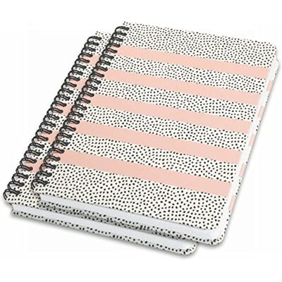 Sigel JN600 Spiral notebook basic Jolie, ca. A5, prickig, inbunden, 120 sidor, vit/svart/rosa, 2 stycken Sigel JN600 Spiral notebook basic Jolie, ca. A5, prickig, inbunden, 120 sidor, vit/svart/rosa, 2 stycken