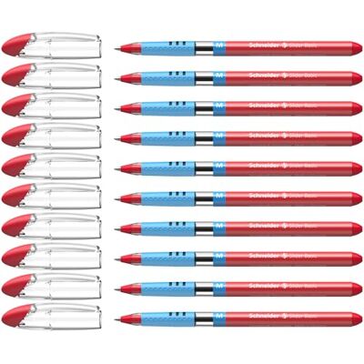 Schneider , 151102, Slider Basic kulspetspenna (huvmodell med mjuk greppzon och linjetjocklek M) 10-pack, röd Schneider , 151102, Slider Basic kulspetspenna (huvmodell med mjuk greppzon och linjetjocklek M) 10-pack, röd