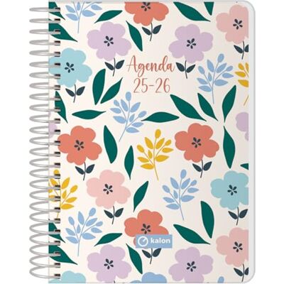 Q Kalon Skolkalender 2025 2026 Dag per sida, Storlek A6 (12x17 cm), Spanska och Engelska, September till Juni, Spiralbindning, Mjukt omslag med plastskydd Garden Q Kalon Skolkalender 2025 2026 Dag per sida, Storlek A6 (12x17 cm), Spanska och Engelska, September till Juni, Spiralbindning, Mjukt omslag med plastskydd Garden
