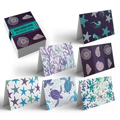 Better Office Products 50-Pack All Occasion Greeting Cards Box Set, 4 x 6 inch, 50 Assorted Blank Note Cards & 50 Envelopes, 6 Sea Life Designs, Blank Inside, 50 Pack Better Office Products 50-Pack All Occasion Greeting Cards Box Set, 4 x 6 inch, 50 Assorted Blank Note Cards & 50 Envelopes, 6 Sea Life Designs, Blank Inside, 50 Pack
