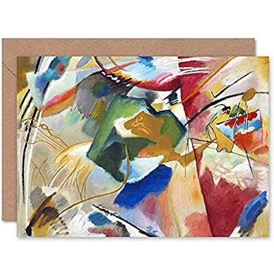 Artery8 Kandinsky grönt center abstrakt målning beskuren fin konst gratulationskort plus kuvert tom insida Artery8 Kandinsky grönt center abstrakt målning beskuren fin konst gratulationskort plus kuvert tom insida