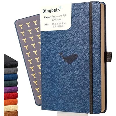 Dingbats* Notebooks A5+ Blue Whale Lined Dingbats* Notebooks A5+ Blue Whale Lined