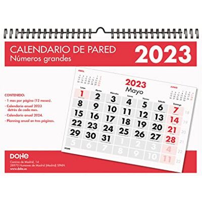 DOHE Väggkalender 2022 Årlig arrangör med 32 sidor A4-storlek 21 x 29,7 cm Stora siffror Månadsplanerare För Hängning på väggen DOHE Väggkalender 2022 Årlig arrangör med 32 sidor A4-storlek 21 x 29,7 cm Stora siffror Månadsplanerare För Hängning på väggen