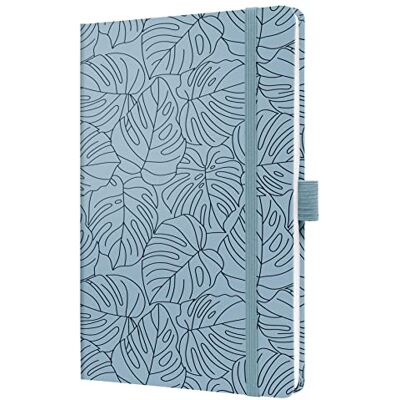 Sigel JN353 Notizbuch Jolie ca. A5 liniert hellblauschwarz: Notebook Jolie, Beauty, Blue Monstera, Hardcover Sigel JN353 Notizbuch Jolie ca. A5 liniert hellblauschwarz: Notebook Jolie, Beauty, Blue Monstera, Hardcover