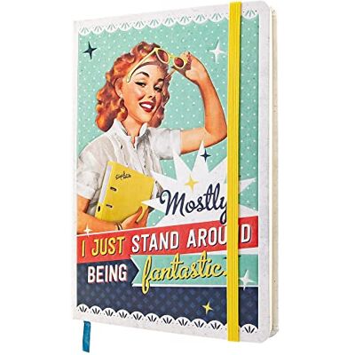 ART Anteckningsbok i retrostil, A5, Stand Around Being Fantastic – Presentidé för nostalgiälskare, bullet journal dotted, vintagedesign ART Anteckningsbok i retrostil, A5, Stand Around Being Fantastic – Presentidé för nostalgiälskare, bullet journal dotted, vintagedesign