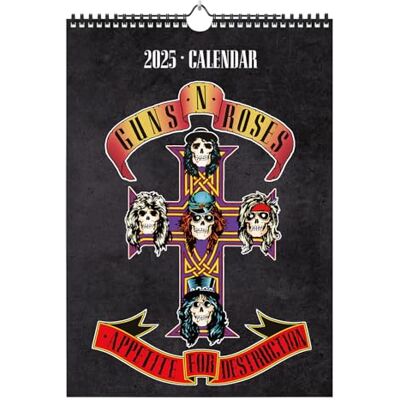 Grupo Erik Wall Calendar 2025 Guns N' Roses A3 Calendar 2025, A3 Wall Planner 2025, Family Planner Calendar 2025 Music Calendar 2025, Guns N Roses, Guns And Roses Grupo Erik Wall Calendar 2025 Guns N' Roses A3 Calendar 2025, A3 Wall Planner 2025, Family Planner Calendar 2025 Music Calendar 2025, Guns N Roses, Guns And Roses