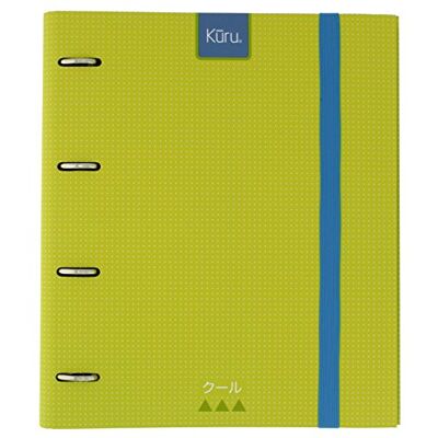 Grafoplás 88102120-carpeta-ringar slitstyrka A4 Kuru med genomskinligt kuvert, 4 fack och 100 blad 90 g, grön, extra mjuk Grafoplás 88102120-carpeta-ringar slitstyrka A4 Kuru med genomskinligt kuvert, 4 fack och 100 blad 90 g, grön, extra mjuk