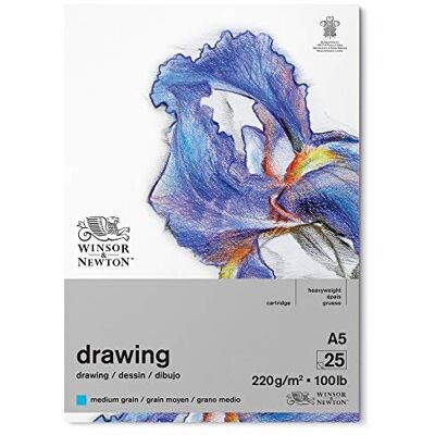 Winsor & Newton 6689746 teckenpapper, naturligt vitt, DIN A5 Winsor & Newton 6689746 teckenpapper, naturligt vitt, DIN A5
