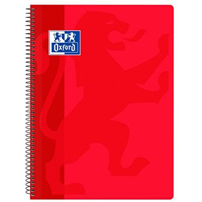 Oxford , Anteckningsbok A4 (Folio) Grid 4x4. Plastlock, 80 ark. Färg Röd Oxford , Anteckningsbok A4 (Folio) Grid 4x4. Plastlock, 80 ark. Färg Röd