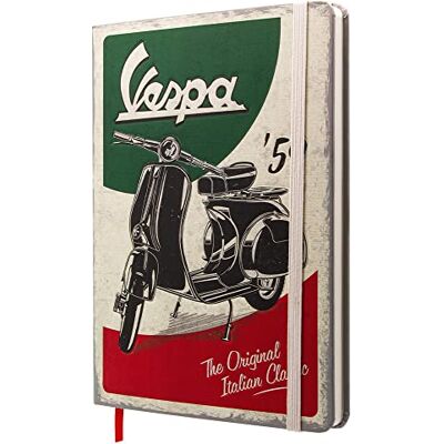 ART Anteckningsbok i retrostil, A5, Vespa – The Italian Classic – Presentidé för skoterälskare, Official License Product (OLP), bullet journal dotted, vintagedesign ART Anteckningsbok i retrostil, A5, Vespa – The Italian Classic – Presentidé för skoterälskare, Official License Product (OLP), bullet journal dotted, vintagedesign