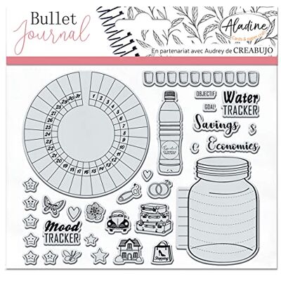 Aladine Stampo Bullet Clear Trackers 1 skumstämpelbräda, silikonfotavtryck perfekt för Bullet Journal, scrapbooking, anteckningsböcker DIY kreativ fritid 3963 svart Aladine Stampo Bullet Clear Trackers 1 skumstämpelbräda, silikonfotavtryck perfekt för Bullet Journal, scrapbooking, anteckningsböcker DIY kreativ fritid 3963 svart