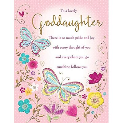 Piccadilly Greetings Traditionella födelsedagskort guddotter 20 x 6 tum Piccadilly Greetings Traditionella födelsedagskort guddotter 20 x 6 tum