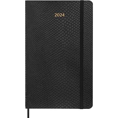 Moleskine veckoagenda 12 månader 2024 med låda, Agenda 2024, storlek stor 13 x 21, mjukt skydd och elastisk stängning, fuskormskinn färg svart Moleskine veckoagenda 12 månader 2024 med låda, Agenda 2024, storlek stor 13 x 21, mjukt skydd och elastisk stängning, fuskormskinn färg svart