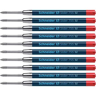 Schneider 755 kulspetspenna (dokumentäkta) Mellanslag 10er Pack röd Schneider 755 kulspetspenna (dokumentäkta) Mellanslag 10er Pack röd