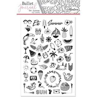 Aladine Bullet Journal Foam Stamps Sommar Aladine Bullet Journal Foam Stamps Sommar