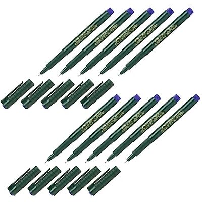 Faber-Castell 205063 Finepen 1511, 0,4 mm, blå, 10 fina pennor Faber-Castell 205063 Finepen 1511, 0,4 mm, blå, 10 fina pennor