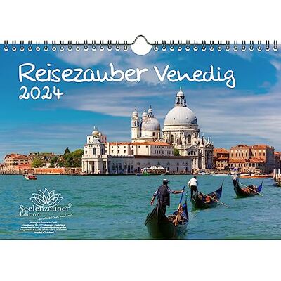 Seelenzauber Resemagi Venedig DIN A4-kalender för 2024 semester strand hav Italien Medelhavet Rialto gondel – sjömagi Seelenzauber Resemagi Venedig DIN A4-kalender för 2024 semester strand hav Italien Medelhavet Rialto gondel – sjömagi