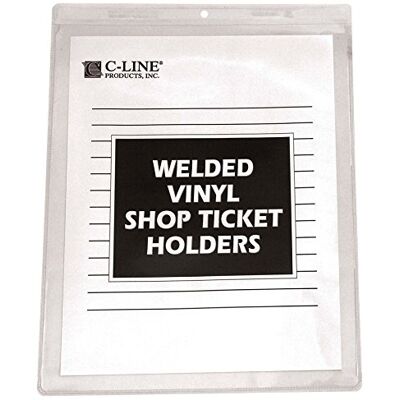 C-LINE Vinyl Shop Ticket Holder, båda sidor klar, 9 x 12, 50/BX C-LINE Vinyl Shop Ticket Holder, båda sidor klar, 9 x 12, 50/BX
