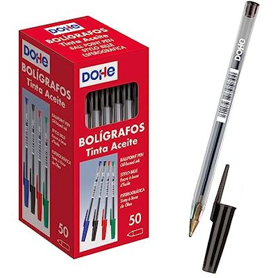 DOHE – kulspetspenna med huva – 1,0 mm – 50 stycken – svart DOHE – kulspetspenna med huva – 1,0 mm – 50 stycken – svart